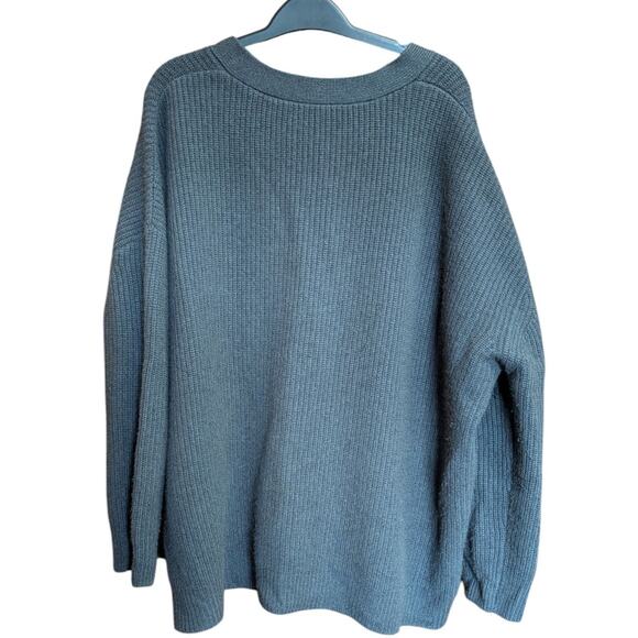 Jenni Kayne Dark Charcoal Cocoon Cashmere Cardigan Sweater XL Oversized Knit - Picture 4 of 5